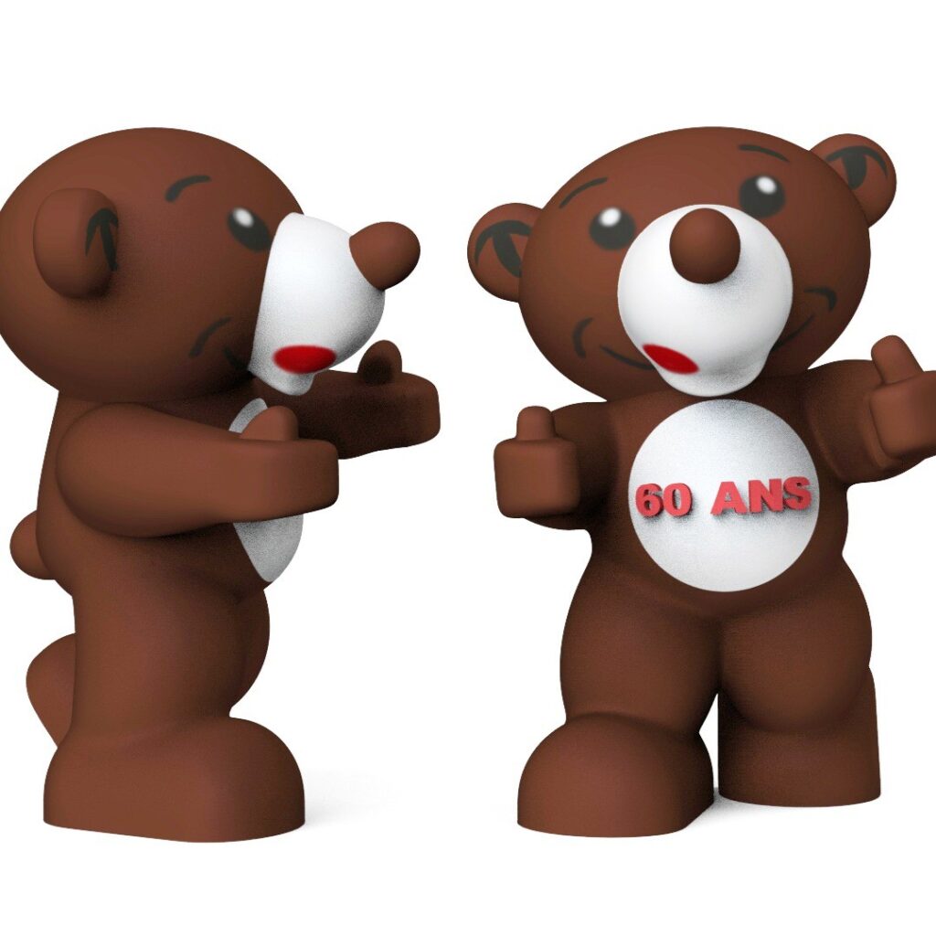 Nounours cemoi 60 ans #instagram #3d #3darcwest #3dprinting #3dprints #3dprinted #3dmodeling #3dmodel #instapic #instaimage #instapicture #duplication #decohome #yvelines #digitalisation #digitalart #customization #paris #screen #animaux #animals…