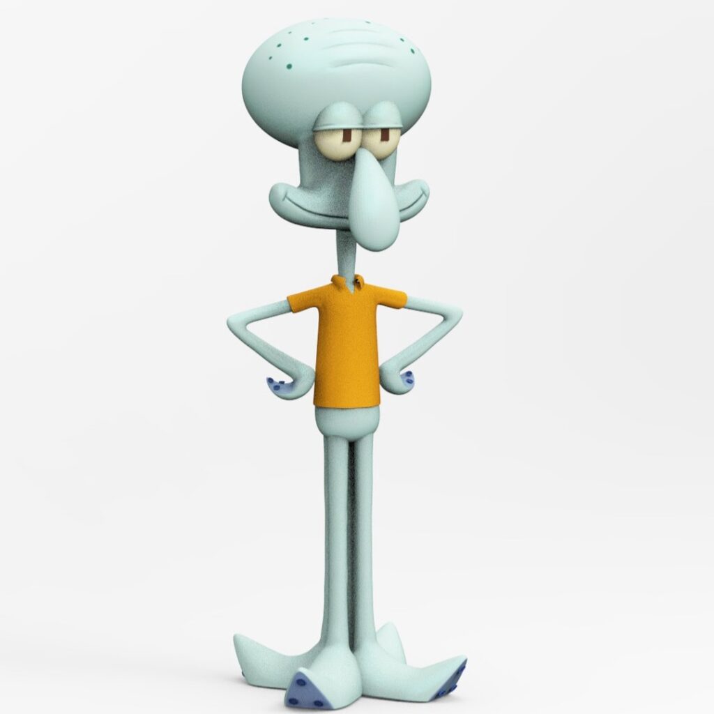 Calamar SquidWard #3d #3darcwest #3dprinting #3dprinted #3dprint #3dmodeling #animation #instagram #digitalart #yvelines #iledefrance #bobleponge #artistoninstagram #dessinanimÃ© #paris #charactermodeling #boblÃ©ponge #calamar #squidward #artistsoninstagram #squidwardxspongebob #instagood #78…
