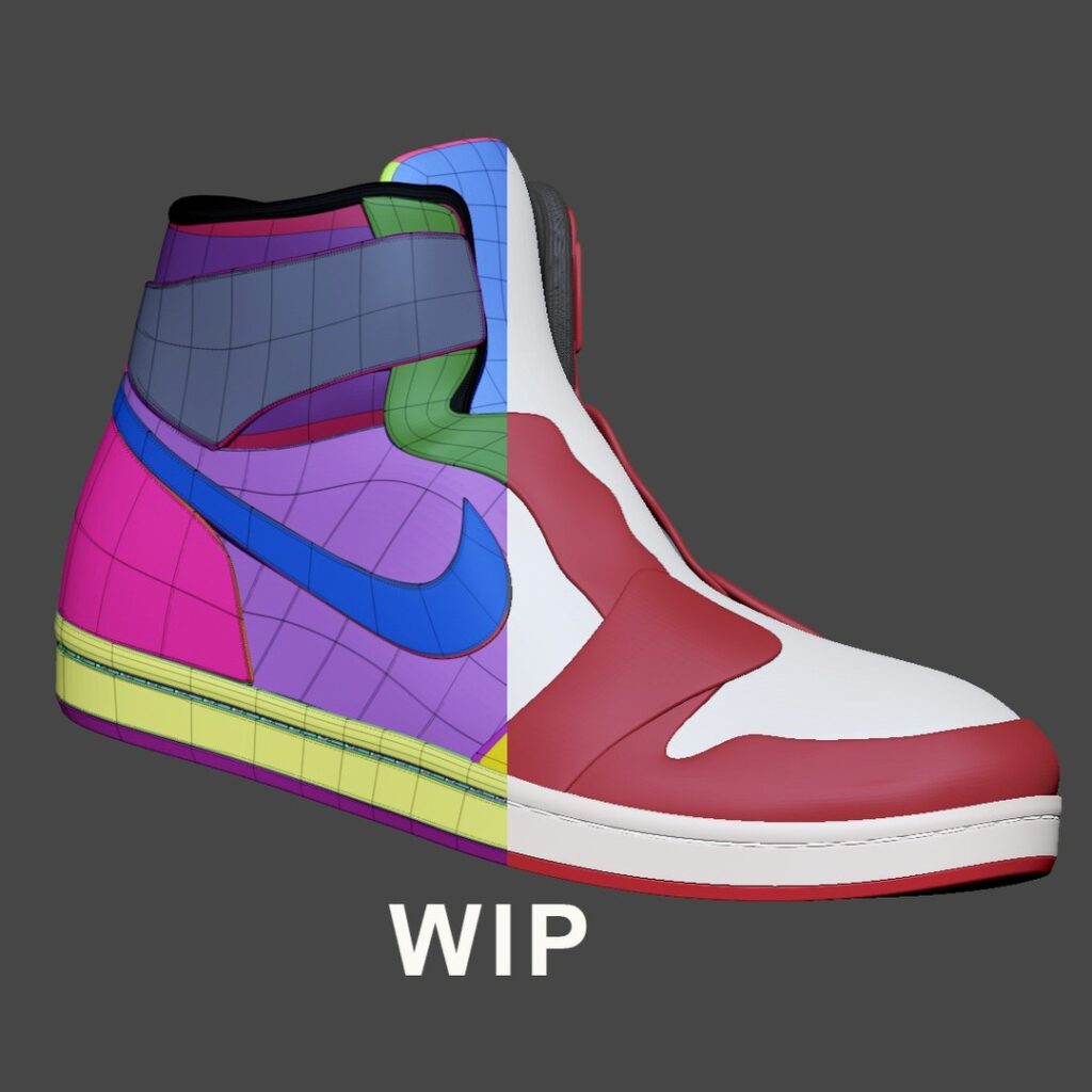 Nike Air Jordan in progress 3D #3d #3dprinting #3darcwest #3dprint #3dprinter #3dprinted #designprocess #nike #productdesign #sneakers #basket #wip #yvelines #iledefrance #paris #78 #pixologic #zbrush #picoftheday…