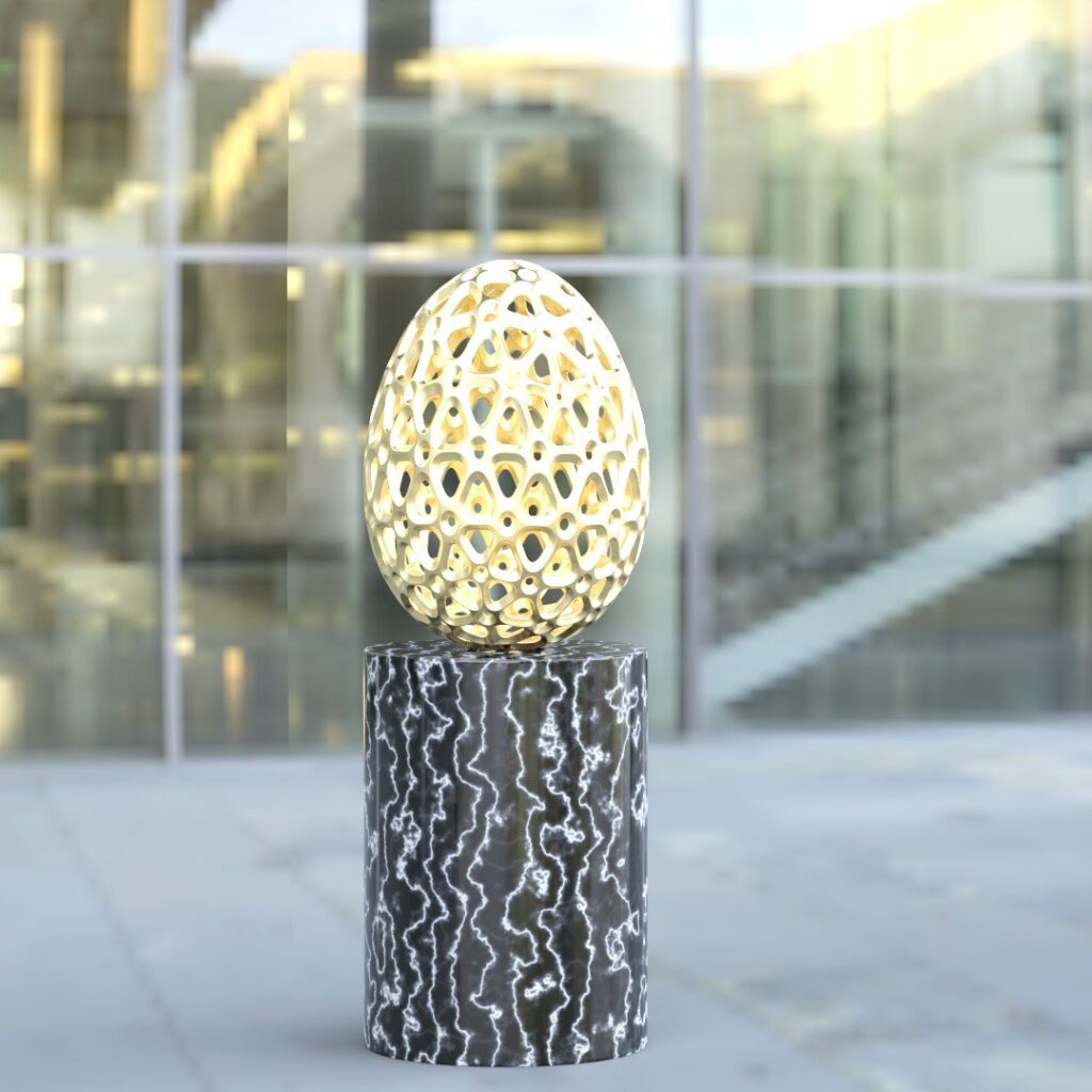 gold egg #3d #3darcwest #3dprinting #3dprinted #3dprint #sculptures #instaart #instagram #3dart #yvelines #iledefrance #abstractart # #abstraitart #abstract #paris #art3d #commissionsopen #paris #commissions #digitalart #eggs #pic…