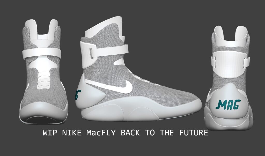 Nike Mac Fly BACK TO THE FUTURE 3D #3d #3dprinting #3darcwest #3dprint #3dprinter #3dprinted #designprocess #nike #productdesign #sneakers #skateboard #wip #yvelines #iledefrance #paris #78 #pixologic…