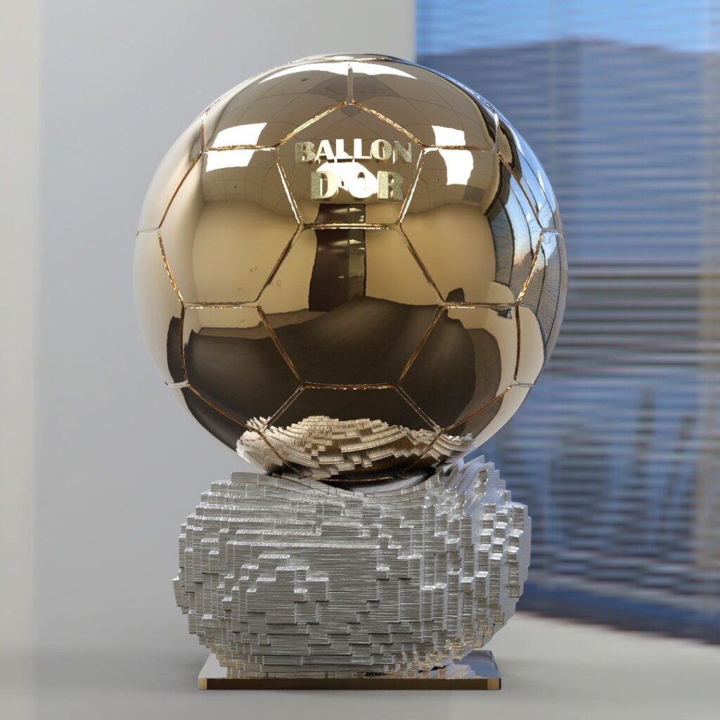 My own BALLON D'OR 3D #3d #3darcwest #3dprinting #3dprinted #3dprint #football #ballondor #instagram #soccer #yvelines #iledefrance #commission #ballon #ballondecoration #paris #ballondecor #balloons #paris #ballons #digitalart…