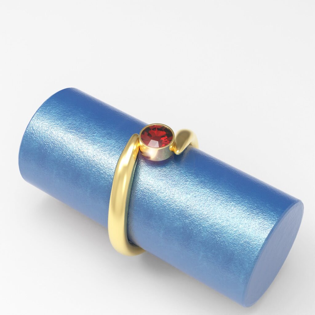 Gold Ring and gem rubis #3d #3darcwest #3dmodel #3dmodelling #3dprinted #3dprinter #bijou #bijoux #bagues #rubis #anneau #bague #gold #paris #parisfrance #iledefrance #yvelines #yvelines78 #commissionart #commissionwork…