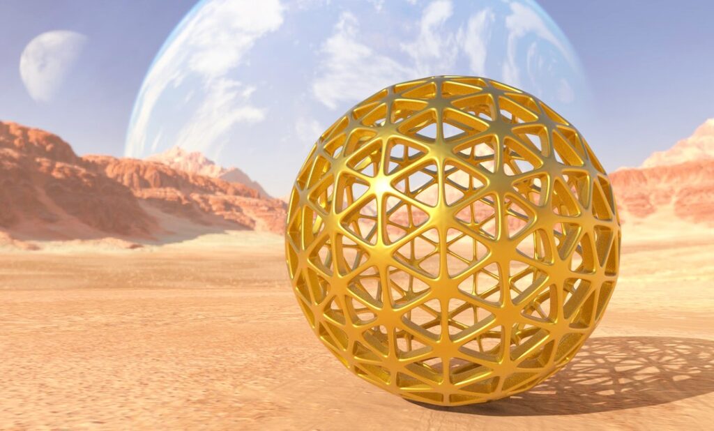 Gold Sphere #3dprint #3dmodeling #instagood #instagram #digitalart #yvelines #iledefrance #parametric #gold #sphere #sphÃ¨re #paris #spheres #france #abstractart #modelisation #artabstrait #decoration #instagood #78 #3dmodel #deco #decorationinterieur…