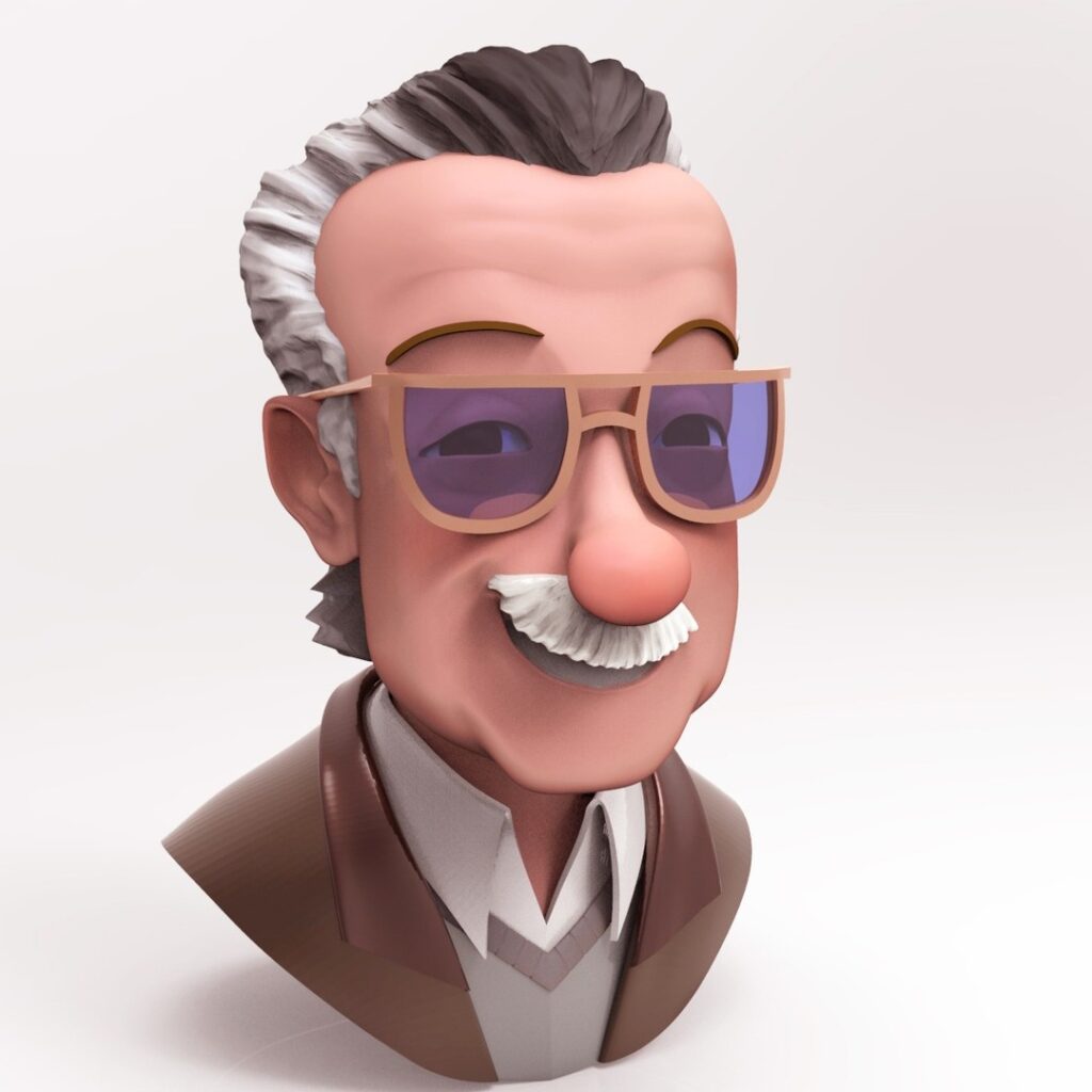 Stan Lee Stylized #3d #3dprinted #3darcwest #3dprint #3dcolor #3dsystems #movie #comics #characterdesign #stanlee #3dprinter #3dprinters #design3d #dÃ©co #Instagram #instapic #picoftheday #modelling #3dmodelling #characterdesign #character #characterday…