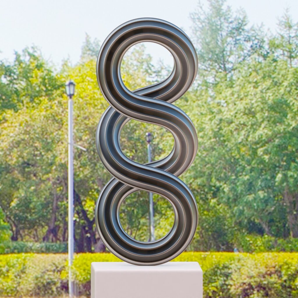 Triple loop 3d #3darcwest #3dprinting #3dprinted #3dprint #sculptures #instaart #instagram #3dart #yvelines #iledefrance #abstractart #abstraitart #abstract #paris #art3d #loops #paris #opencommissions #digitalsculpture #decoration #pic #cgartist…