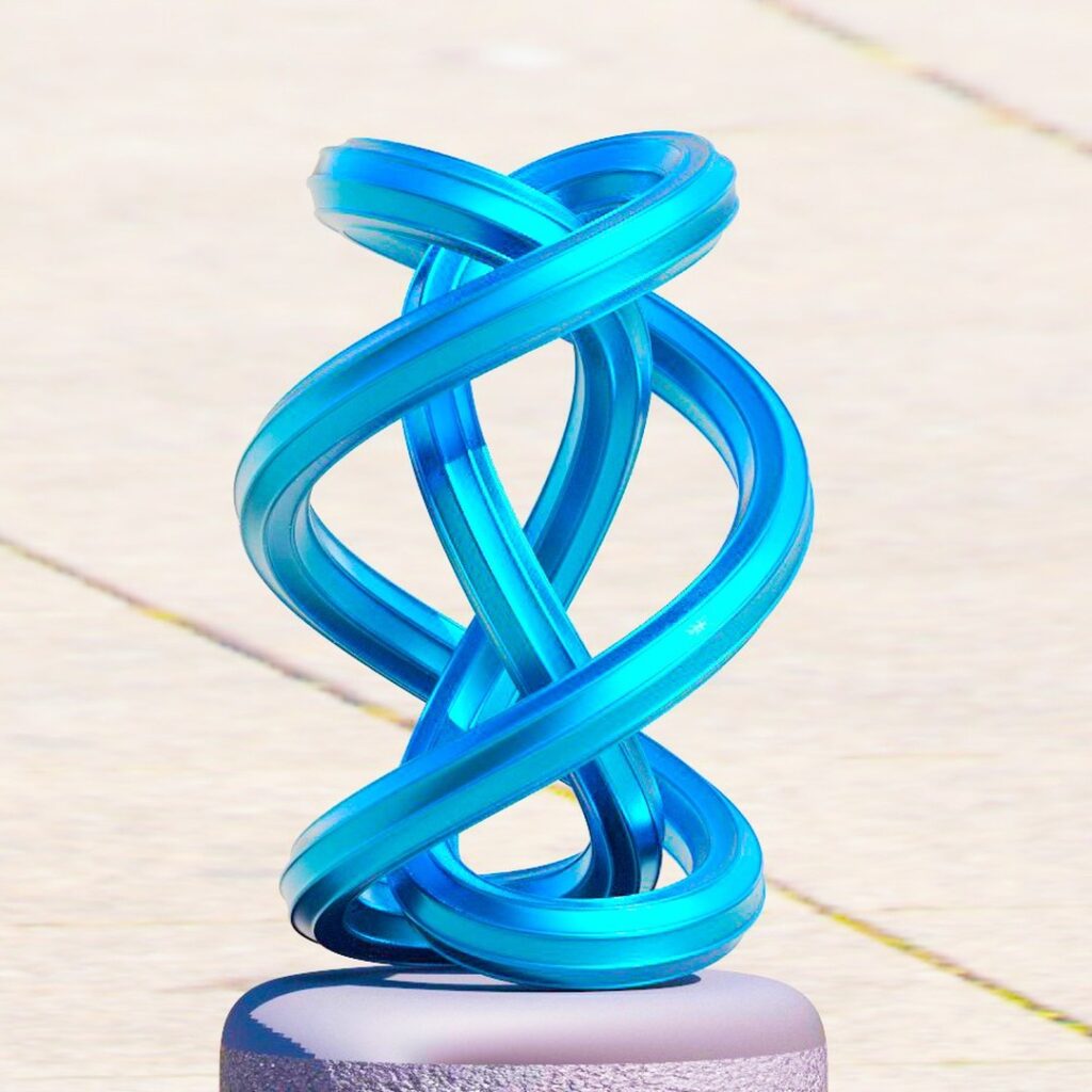 Knot 3d #3darcwest #3dprinting #3dprinted #3dprint #sculptures #instaart #instagram #3dart #yvelines #iledefrance #abstractart #abstraitart #abstract #paris #art3d #loops #paris #opencommissions #digitalsculpture #decoration #pic #cgartist #sculptureart…