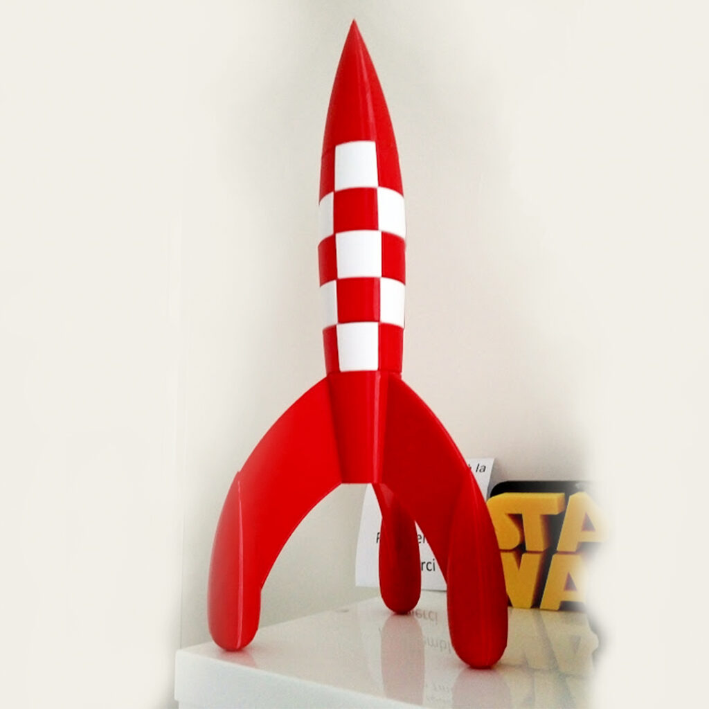 Tinitn Rocket #3dprint #3dcolor #3dprinter #3dprintcolor #bandedessinee #impression3d #bandedessinÃ©e #3dprinter #3dprinters #design3d #dÃ©co #Instagram #instapic #picoftheday #modelling #3dmodelling #fusÃ©etintin #fusÃ©e #characterday #marvellegends #rocket #instart #tinitn…