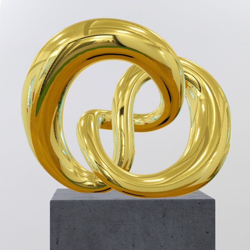 double loop 3d #3darcwest #3dprinting #3dprinted #3dprint #sculptures #instaart #instagram #3dart #yvelines #iledefrance #abstractart #abstraitart #abstract #paris #art3d #loops #paris #opencommissions #digitalsculpture #decoration #pic #cgartist…