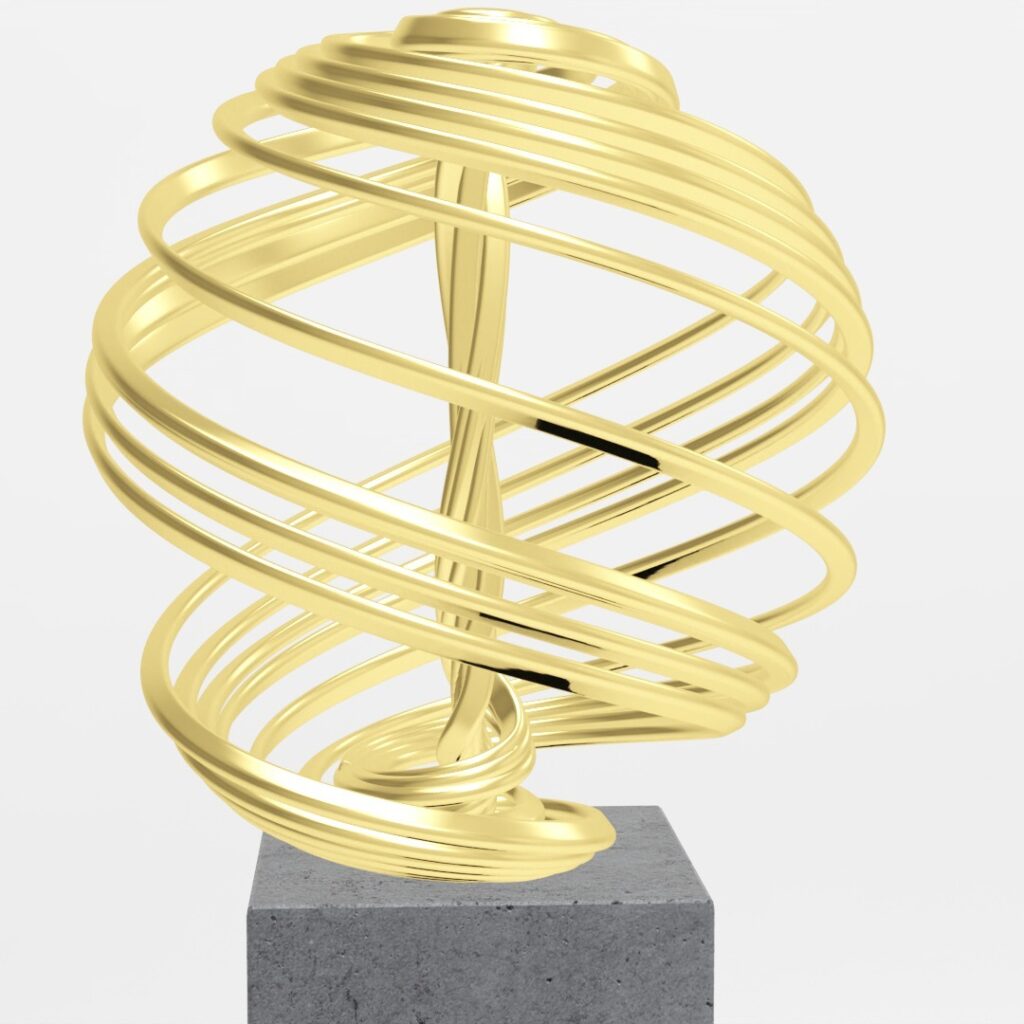 Sphere gold #3darcwest #sphere #gold #modellingagency