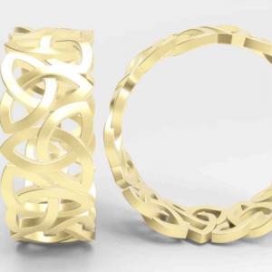 Bague celtique laiton plaquée or