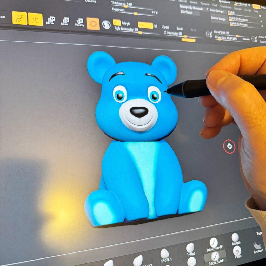 keychain funny little bear #keychain #bear #funnybear #funnybears #zbrush
