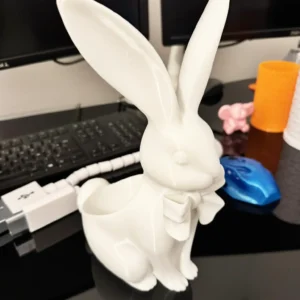 Lapin blanc récipient